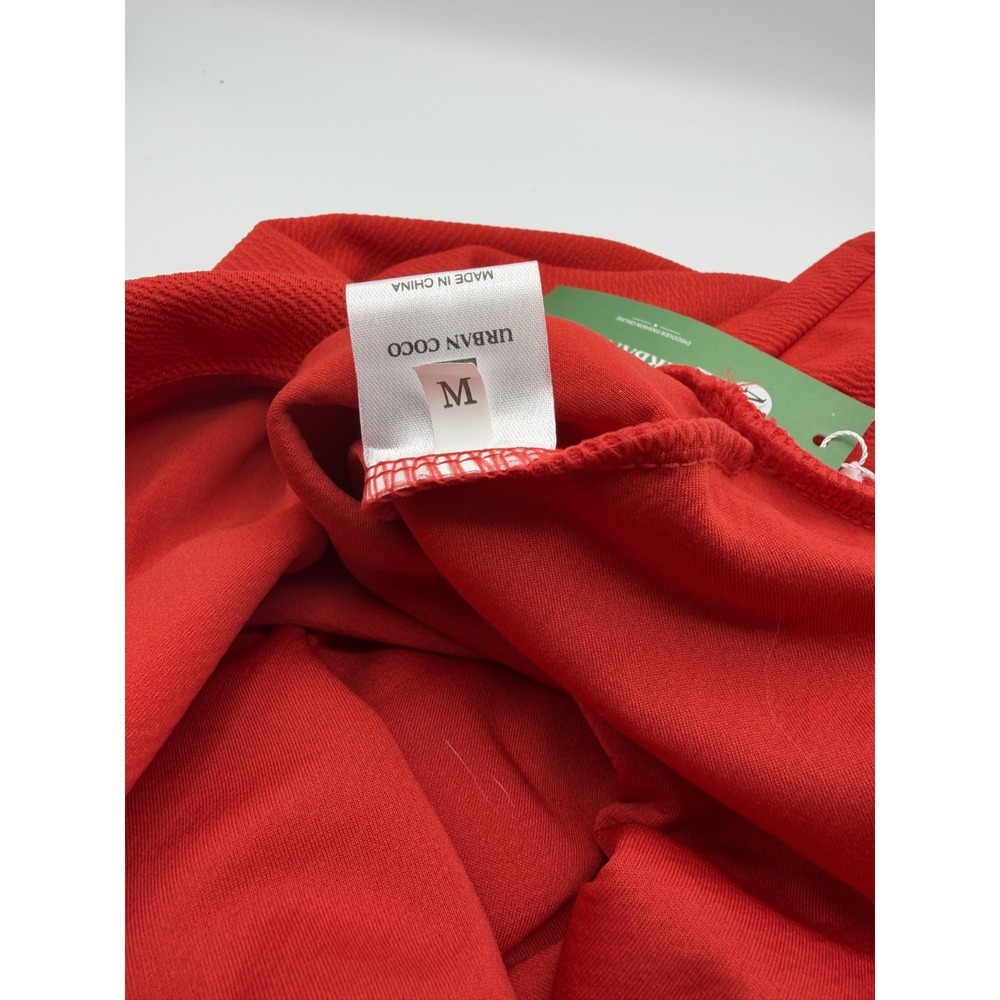 Urban CoCo Women's Flared Mini Skater Skirt Stretch Casual Red NWT - Picture 2 of 6